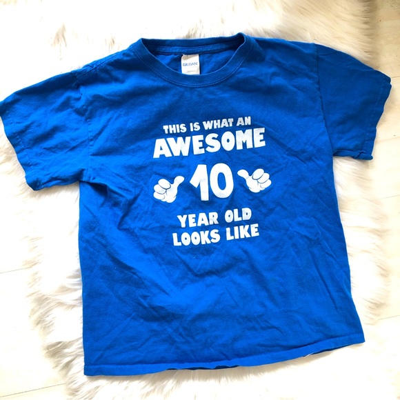T-shirt Enfant "This Is What An Awesome 10 Year Old Looks Like" - Cadeau D'anniversaire Parfait